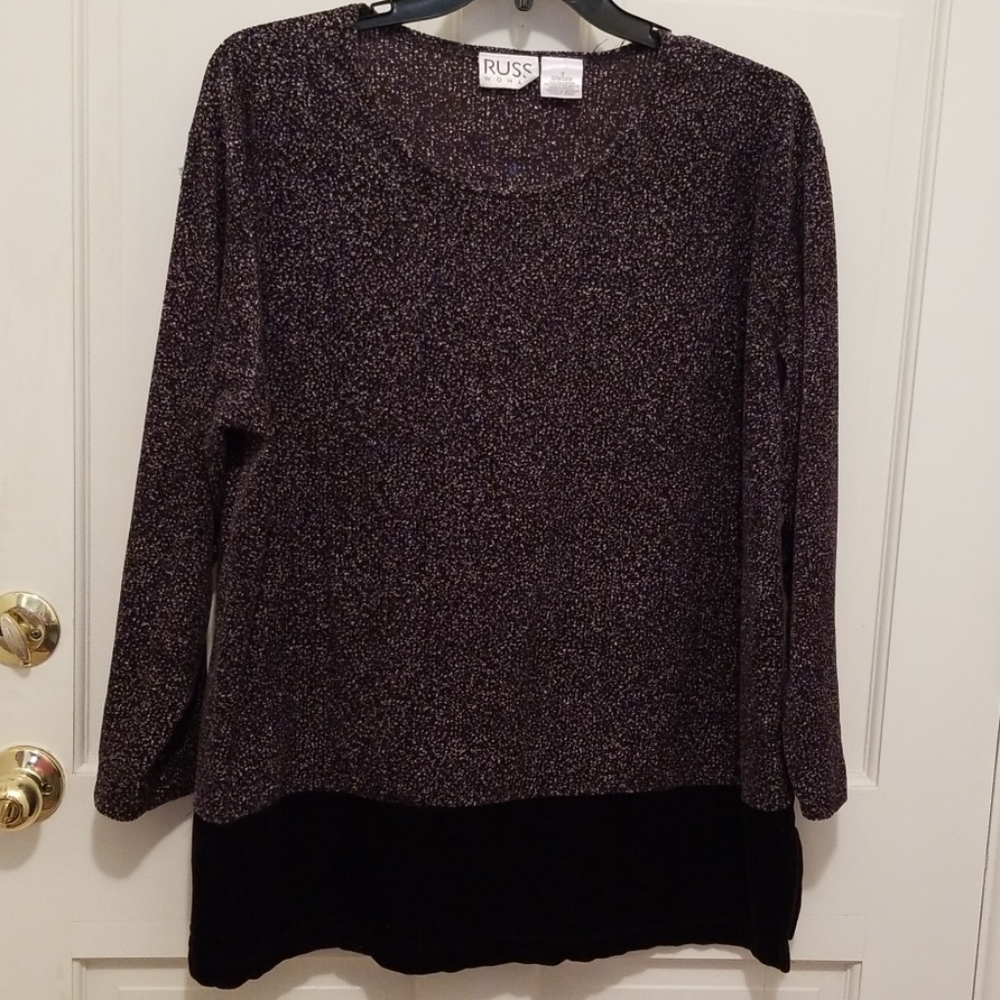 Black w/velvet bottom shirt